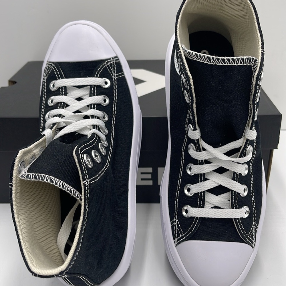 Converse WMNS CTAS MOVE HI
BLACK/NATURAL IVORY/WHITE 568497C Platforms Sneakers - Picture 10 of 16